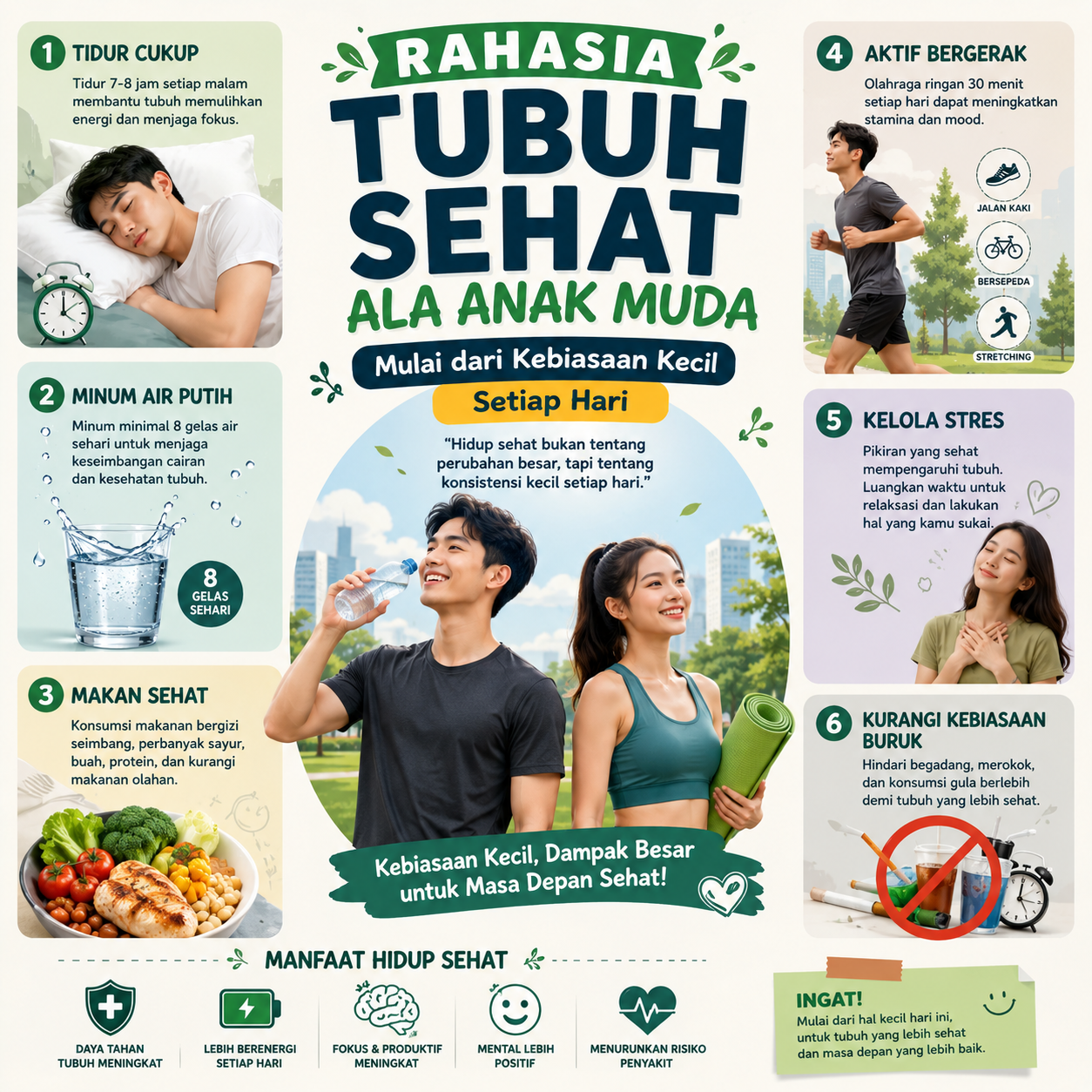 Rahasia Tubuh Sehat Ala Anak Muda: Mulai dari Kebiasaan Kecil Setiap Hari